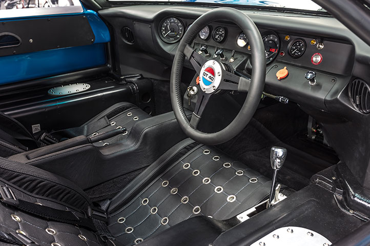 Interior of a 2017 Gulf GT40 for sale
